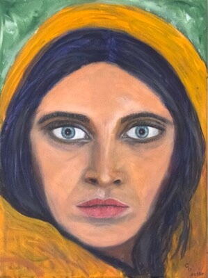 Der Blick | Unikat | signiert | datiert | Acryl auf Leinwand | Hochformat | 40 x 30 x 2 cm | ungerahmt